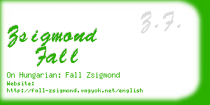 zsigmond fall business card